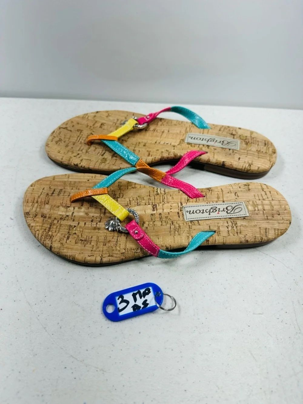 Brighton Multicolor Cork Strap Flip Flops